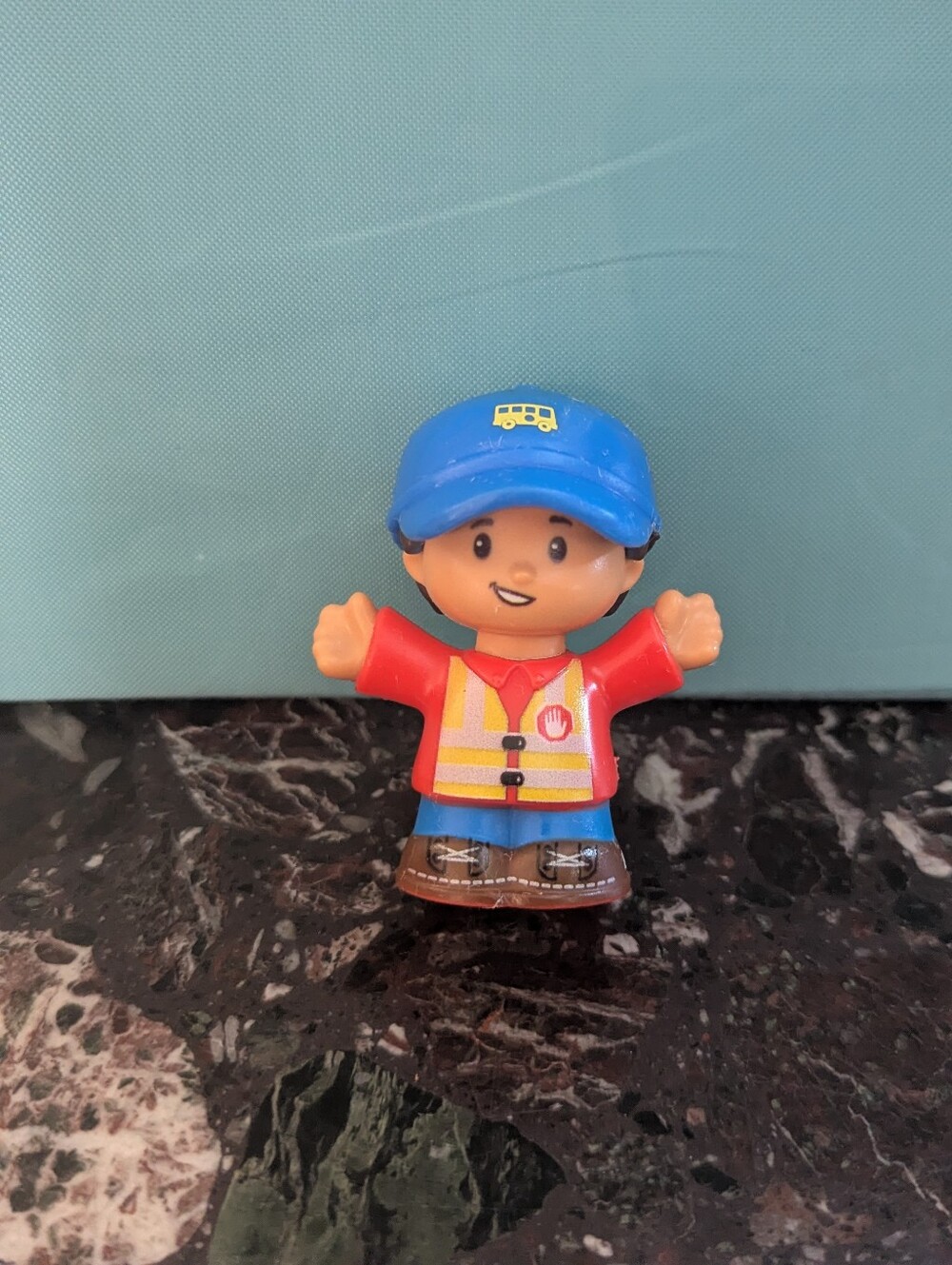 Little People - Blue-Hat Safety Worker Figure Toy - Kids Toys